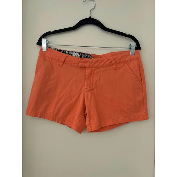 VOLCOM Frochickie 5" cotton chino shorts earth pink peachy pockets sz 5 SUMMER - Picture 1 of 6